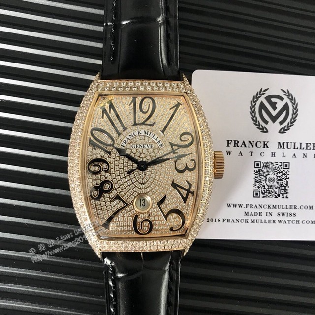 法穆蘭最新款滿天星男腕表 美洲鱷魚皮錶帶 法蘭克慕勒男士機械腕表  gjs2251